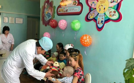 1 июня в день защиты Детей по инициативе Аким области Б.Сапарбаев в  рамках акции «Бақытты бала»